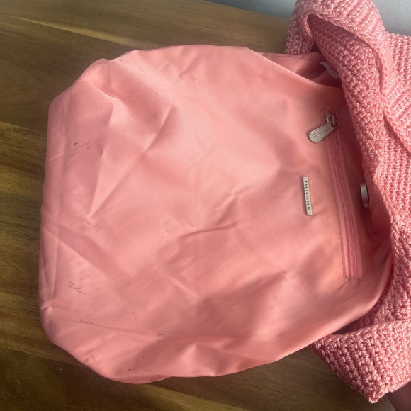 The Sak y2k Pink crochet bag shoulder bag fisherman boho beach knit - Picture 8 of 15